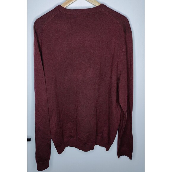 Brooks Brothers Sweater Mens XL Red Extra Fine Merino Wool Crew Neck Pullover - Picture 3 of 7